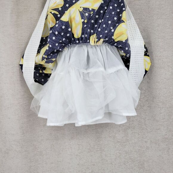 Nannette Navy and Yellow Polka Dot Butterfly Kids Girls Toddler 4T Dress NEW - Picture 6 of 11